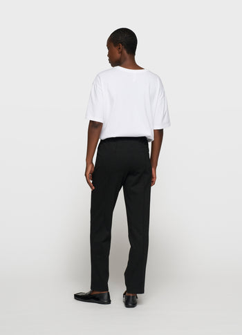 slim pants pinstripe | black
