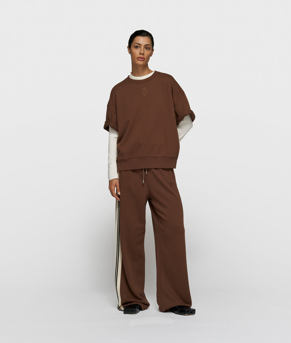 short sleeve sweater | dark truffle