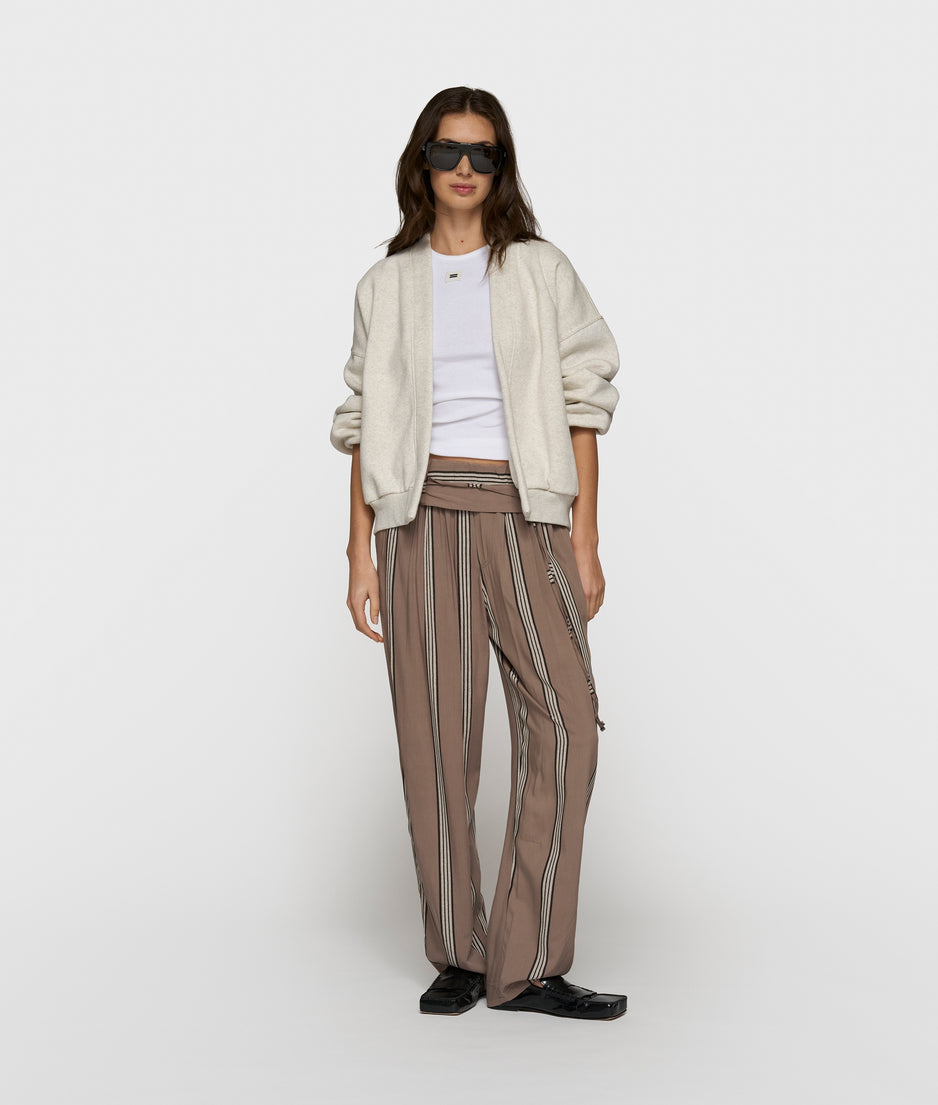 fleece bomber | soft white melee