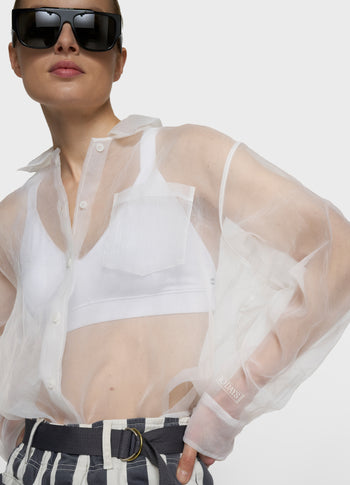 angel shirt organza | ecru