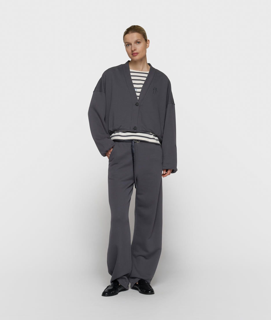 omkeerbaar fleecevest | steel blue