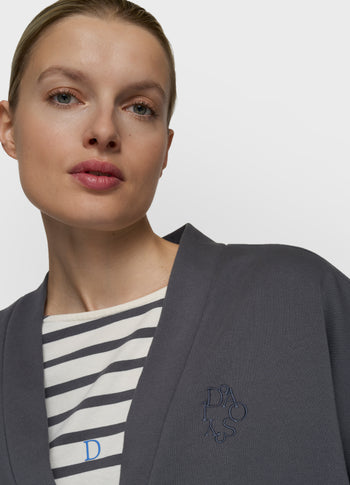 omkeerbaar fleecevest | steel blue