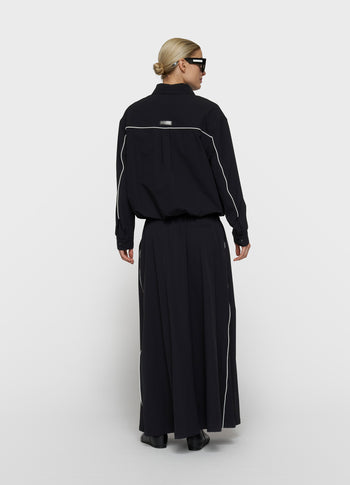 wide travel skirt | black