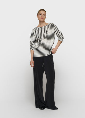 THE LONG SLEEVE TEE STRIPES | white/black