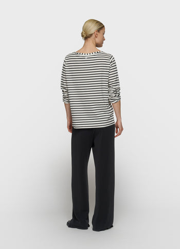THE LONG SLEEVE TEE STRIPES | white/black