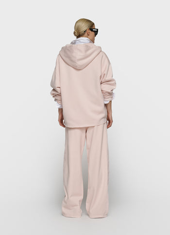 statement zip hoodie | powder