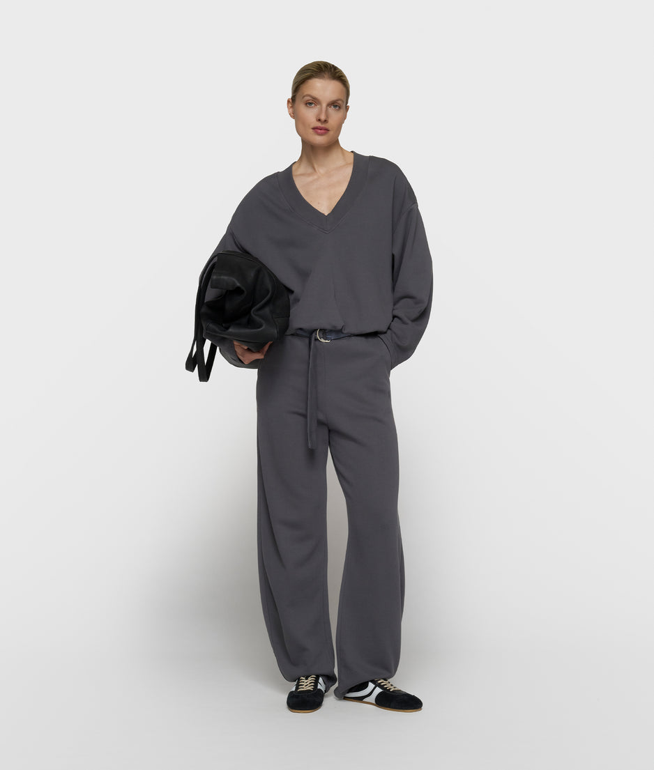banana broek fleece | steel blue