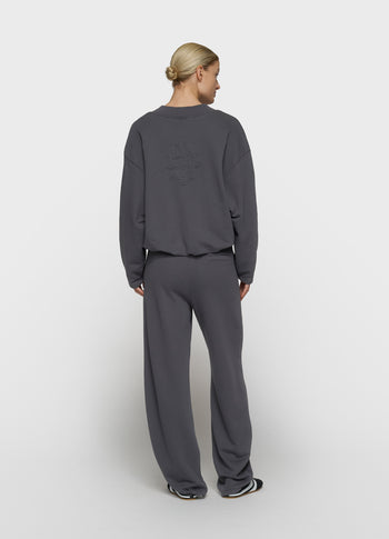 banana broek fleece | steel blue