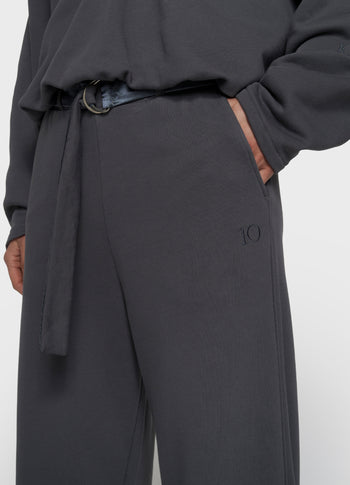 banana broek fleece | steel blue