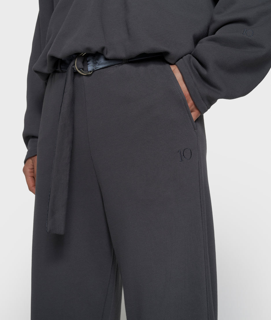 banana broek fleece | steel blue