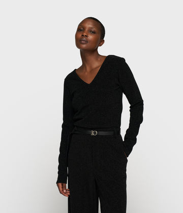 ballet top sparkle | black