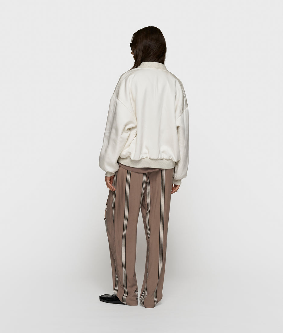 fleece bomber | soft white melee