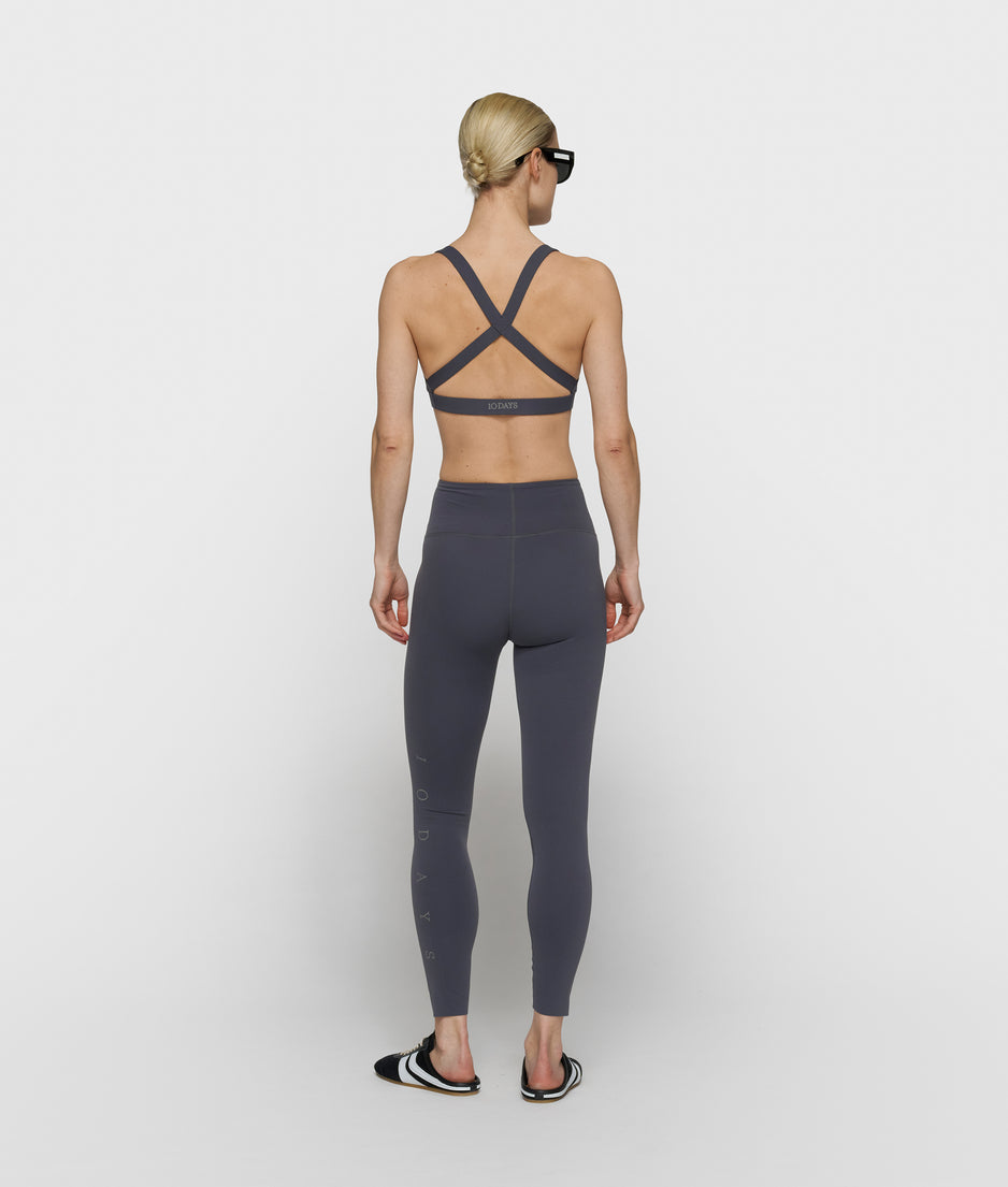 sporty legging | steel blue