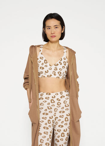 sporty bra leopard | soft white melee