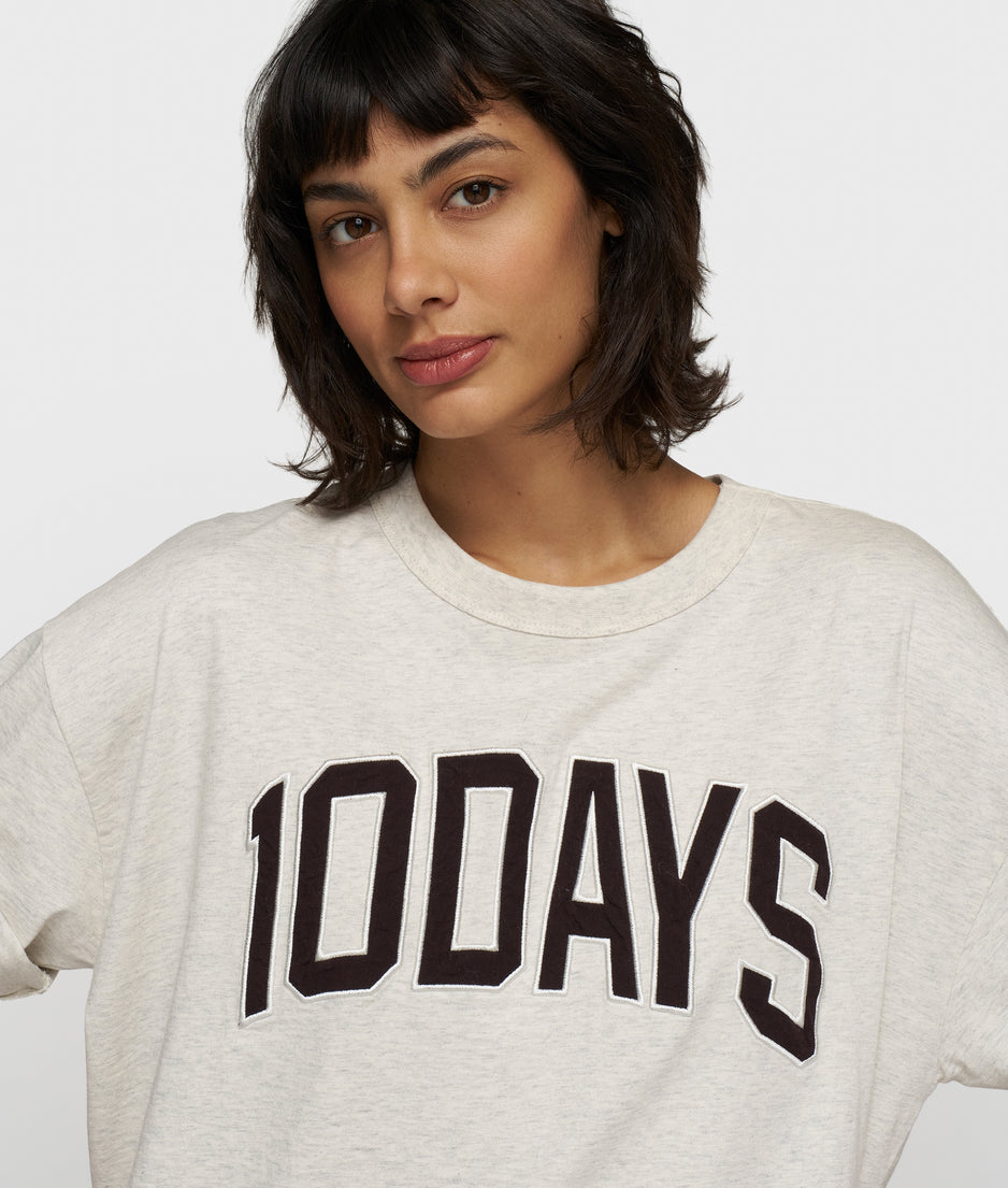 baseball tee 10DAYS | soft white melee