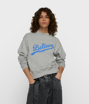 petite sweater | light grey melee