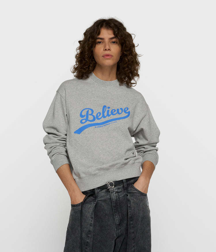 petite sweater | light grey melee