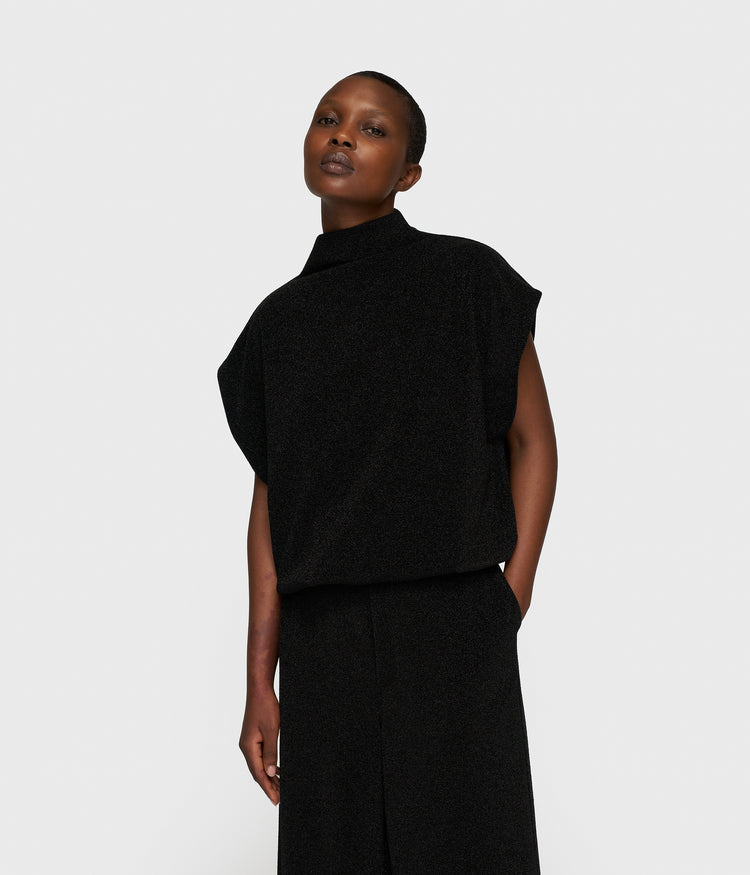 sleeveless top sparkle | black