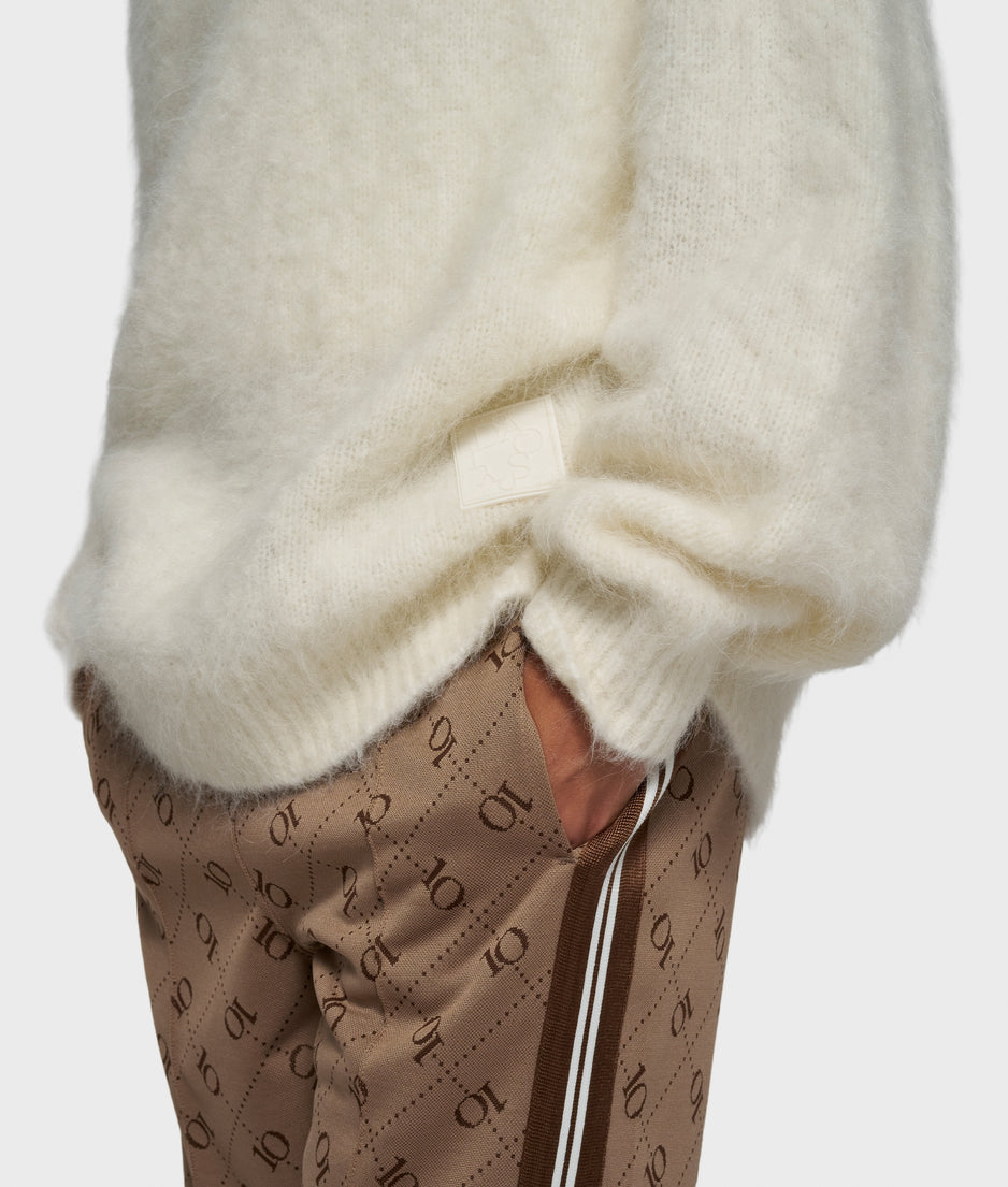 statement knit sweater | ecru