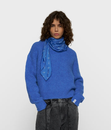 hairy knit sweater | ultramarine