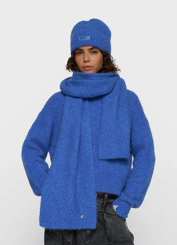 hairy knit sjaal | ultramarine