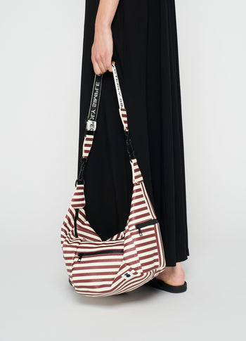 banana bag stripe | burgundy