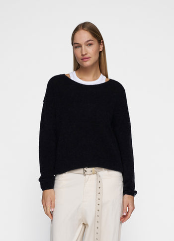 sweater soft knit | black