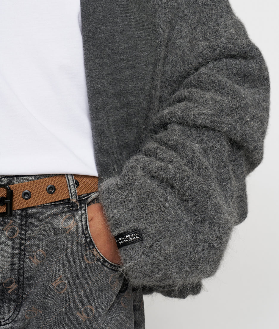 puffy hairy knit bomber | antra melee