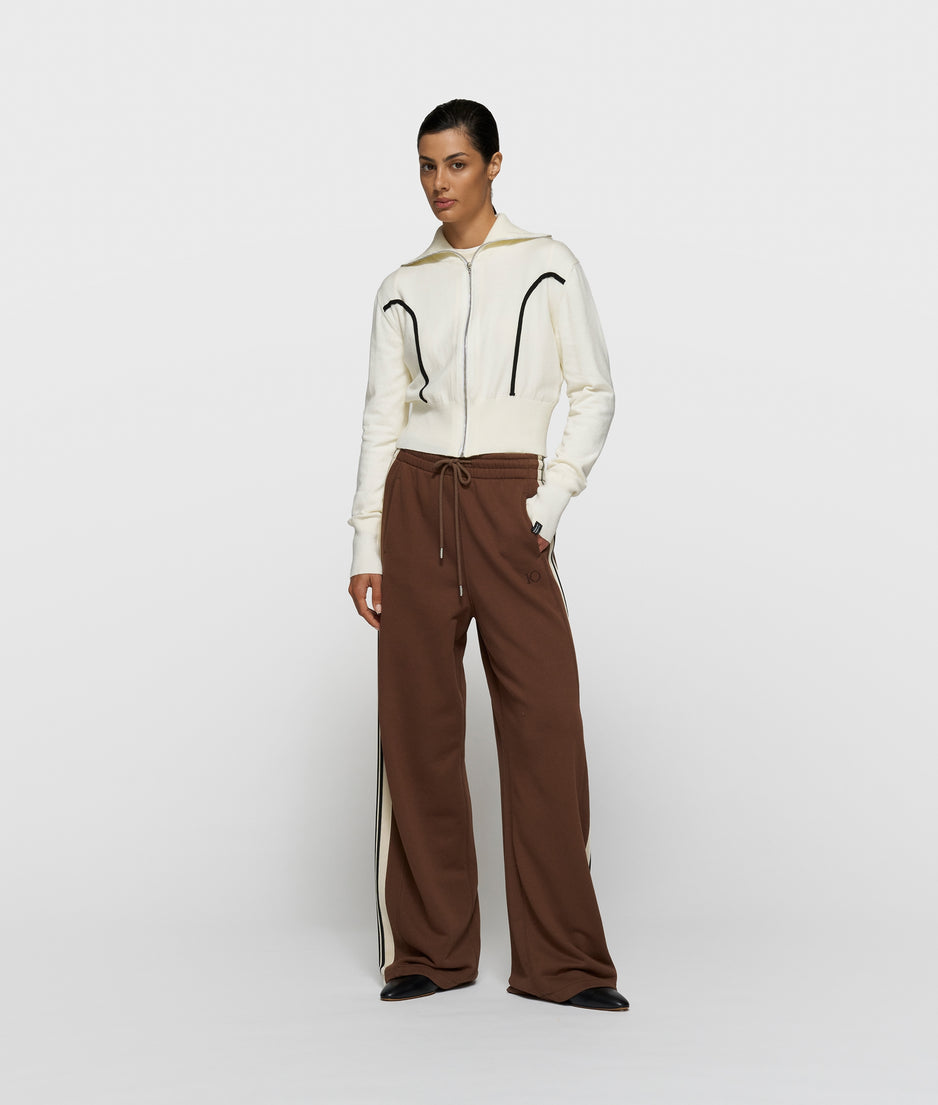 slim knit cardigan | ecru