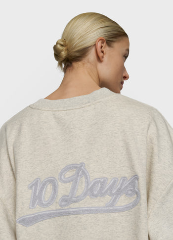 geplooide 10DAYS sweater | soft white melee