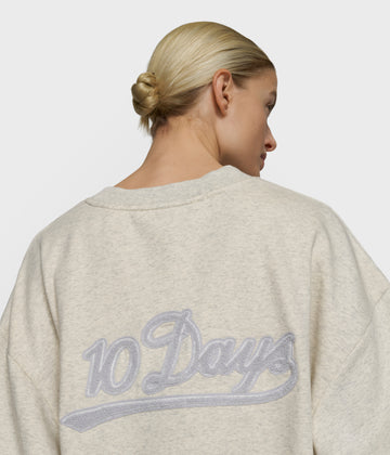 geplooide 10DAYS sweater | soft white melee