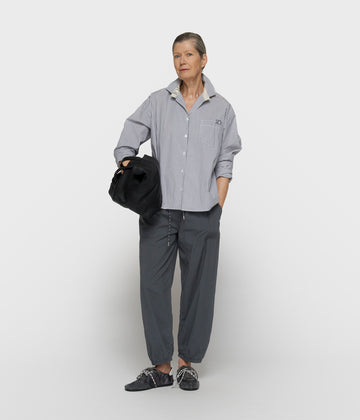 crinkle jogger | steel blue