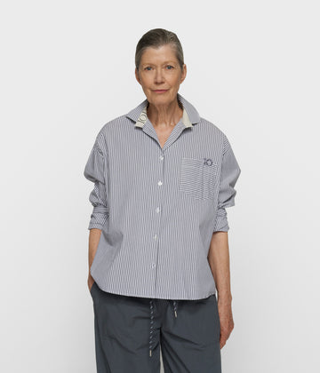 shirt stripes | white/steel blue