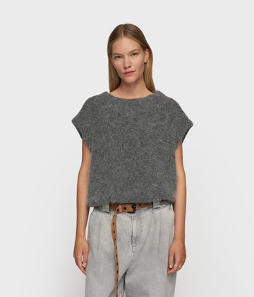 balloon hairy knit top | antra melee