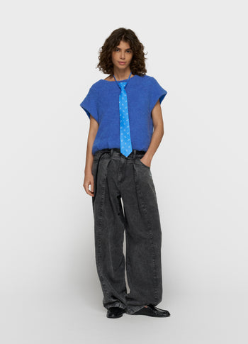 balloon gebreide top | ultramarine