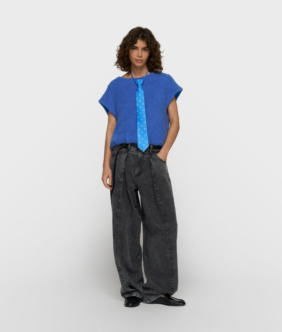 balloon gebreide top | ultramarine