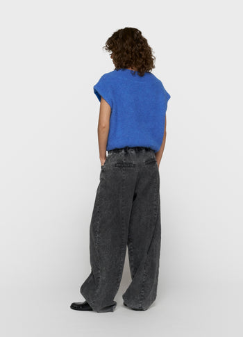 balloon gebreide top | ultramarine