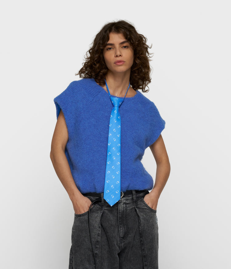 balloon gebreide top | ultramarine
