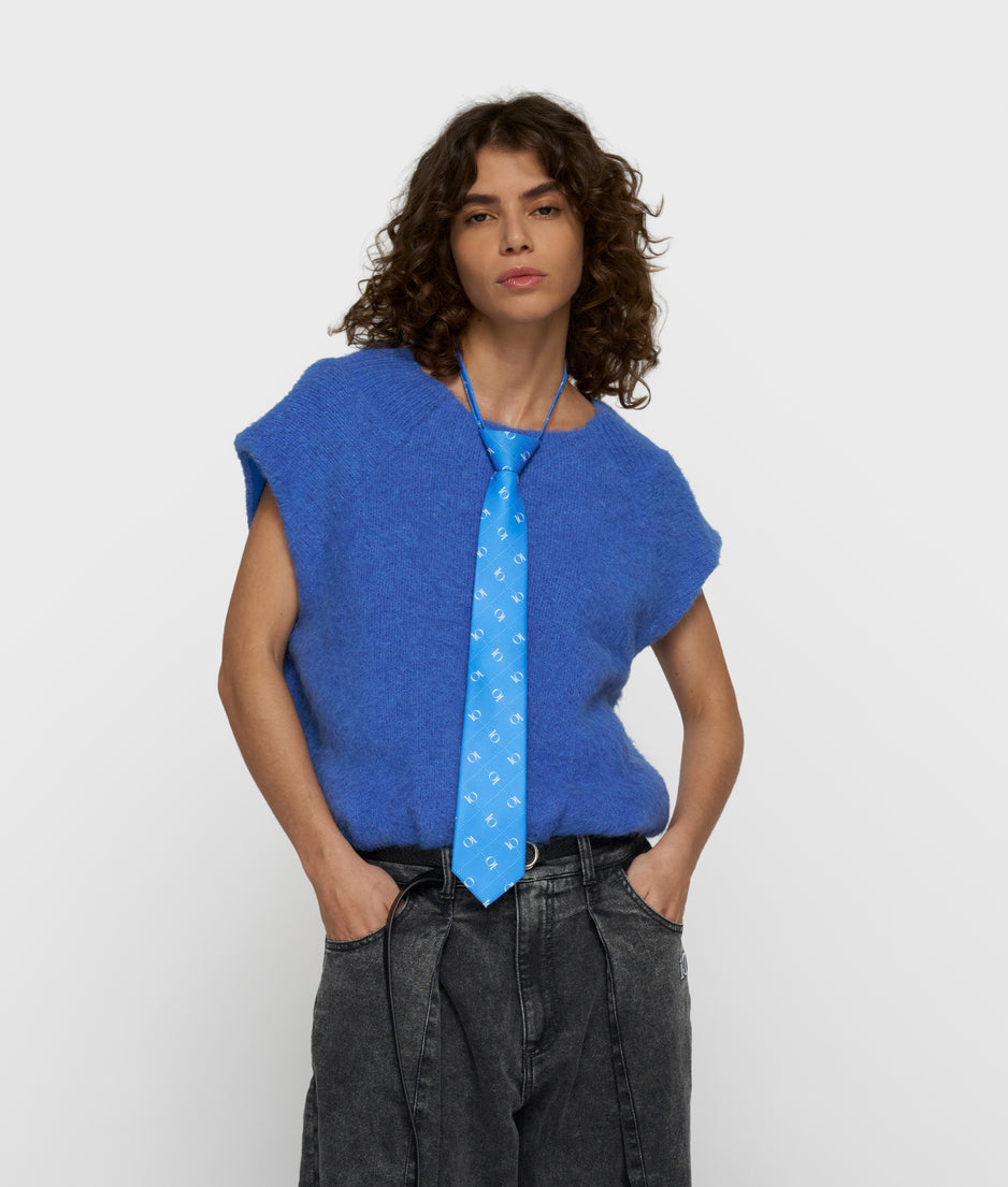 balloon gebreide top | ultramarine