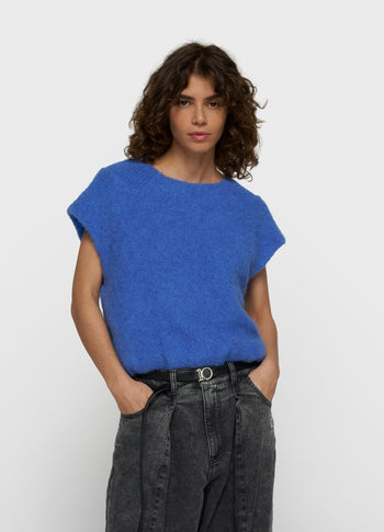 balloon gebreide top | ultramarine