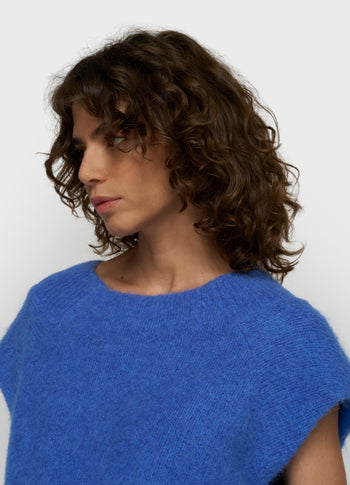 balloon gebreide top | ultramarine