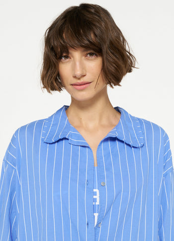 voile blouse stripes | blue bell