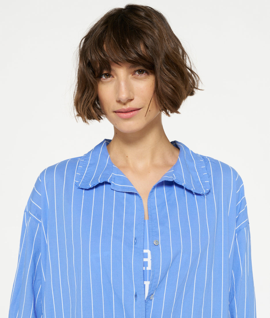 voile blouse stripes | blue bell