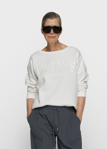 petite statement sweater | ecru