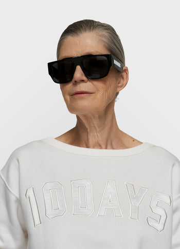 petite statement sweater | ecru