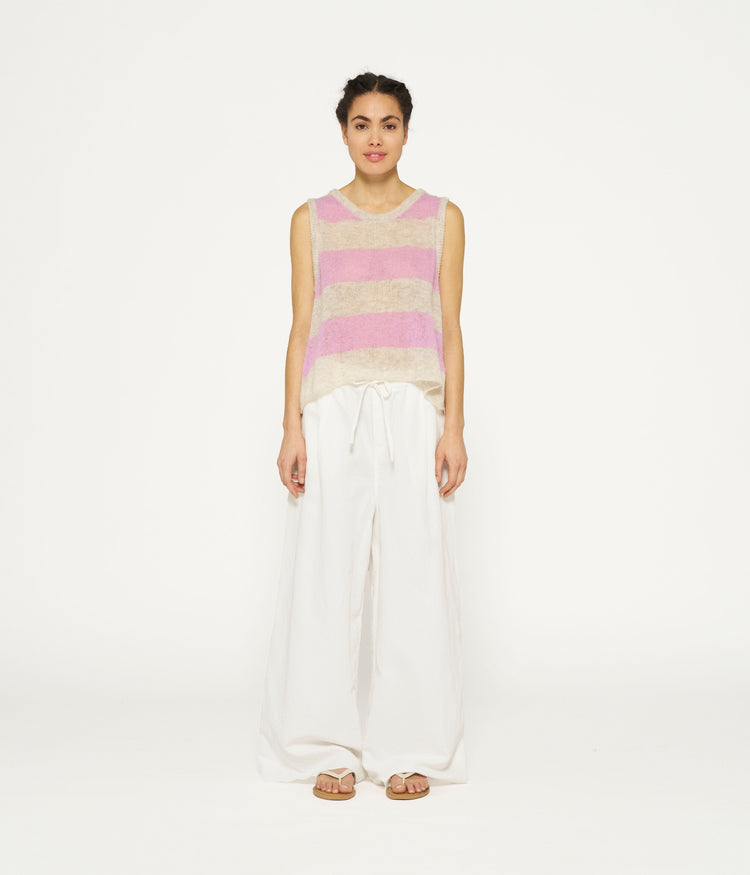 wide leg pants | ecru