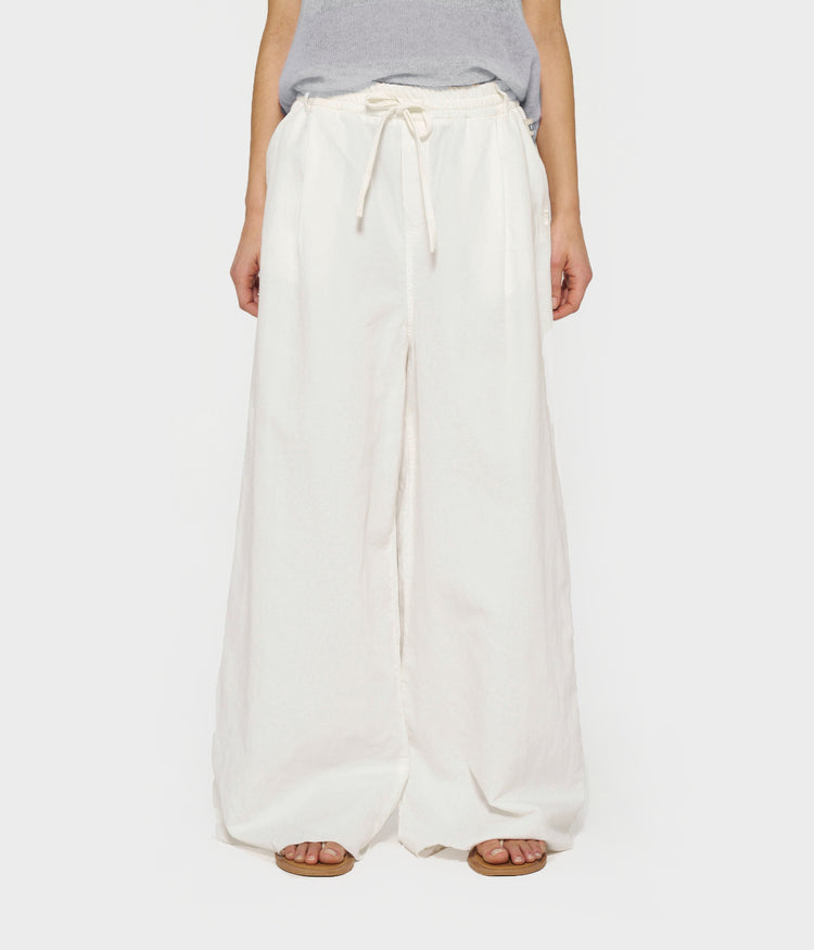 wide leg pants | ecru