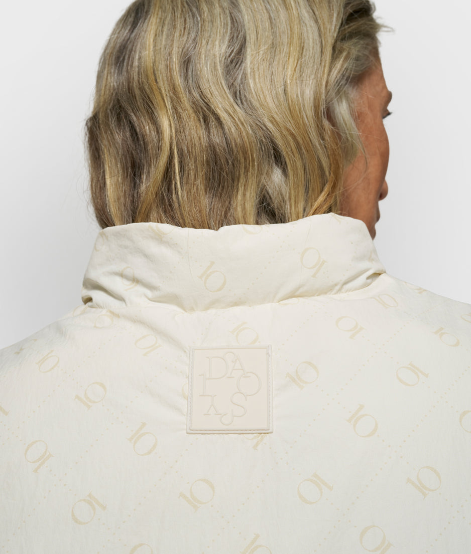 padded vest monogram | pearl