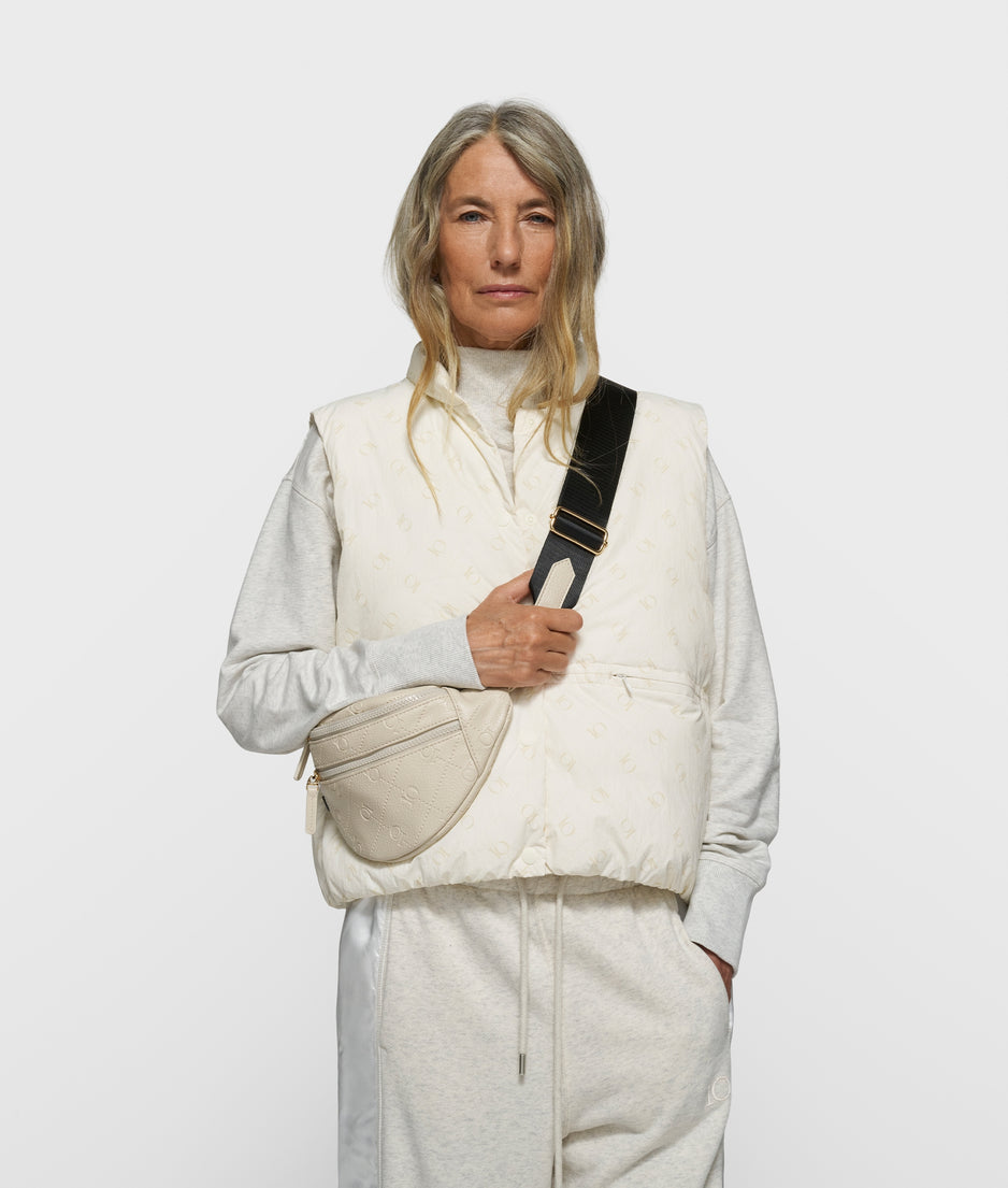 padded vest monogram | pearl