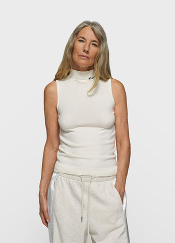 knit singlet | ecru